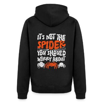 Tarantula Not The Spider You Should Worry About - Unisex Premium Organic Zip Hoodie - black - Back - Nico (187cm)