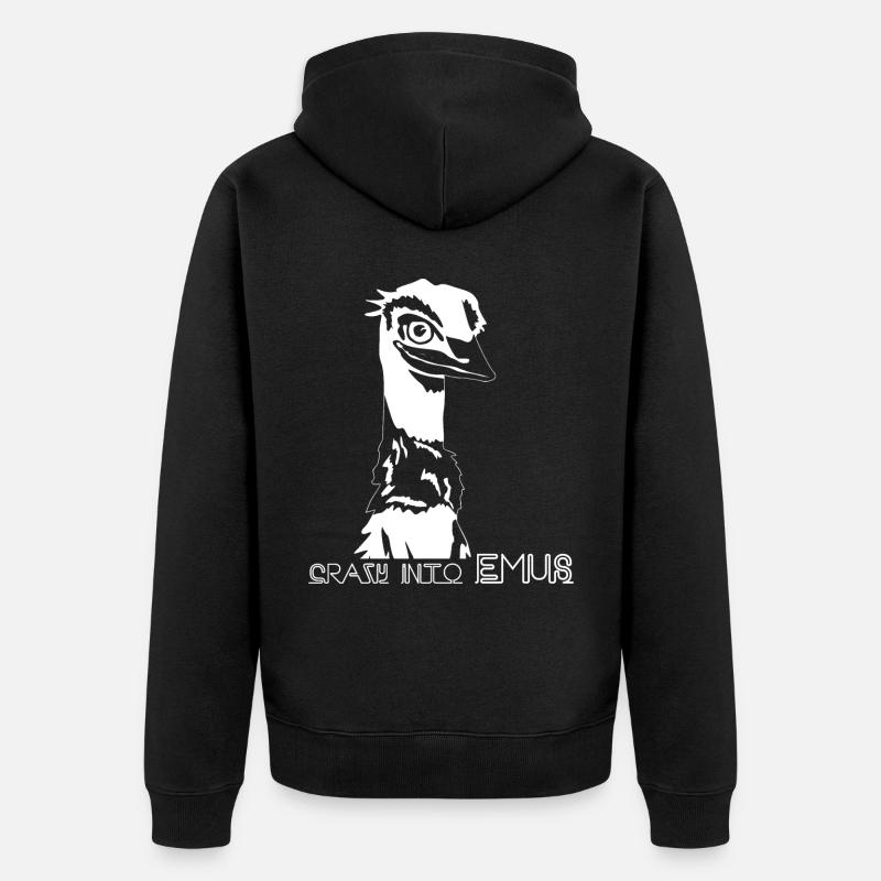 Emus de l’émeu - Veste à capuche bio Premium Unisexe - noir