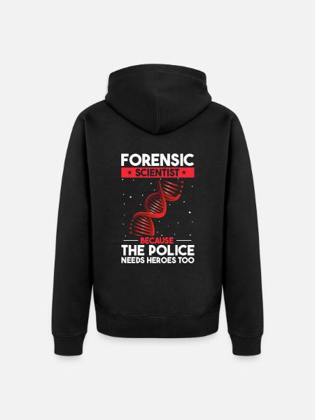 Gerichtsmediziner und Forensischer Analyst - Unisex Premium Bio Zip Hoodie - Schwarz