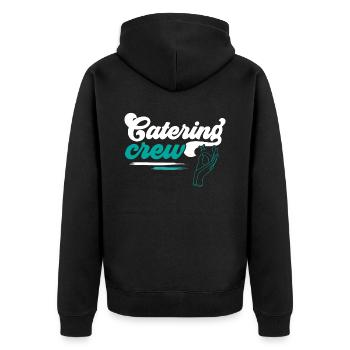 Service traiteur Restauration Chef serveur - Veste à capuche bio Premium Unisexe - noir - Dos - Nico (187cm)