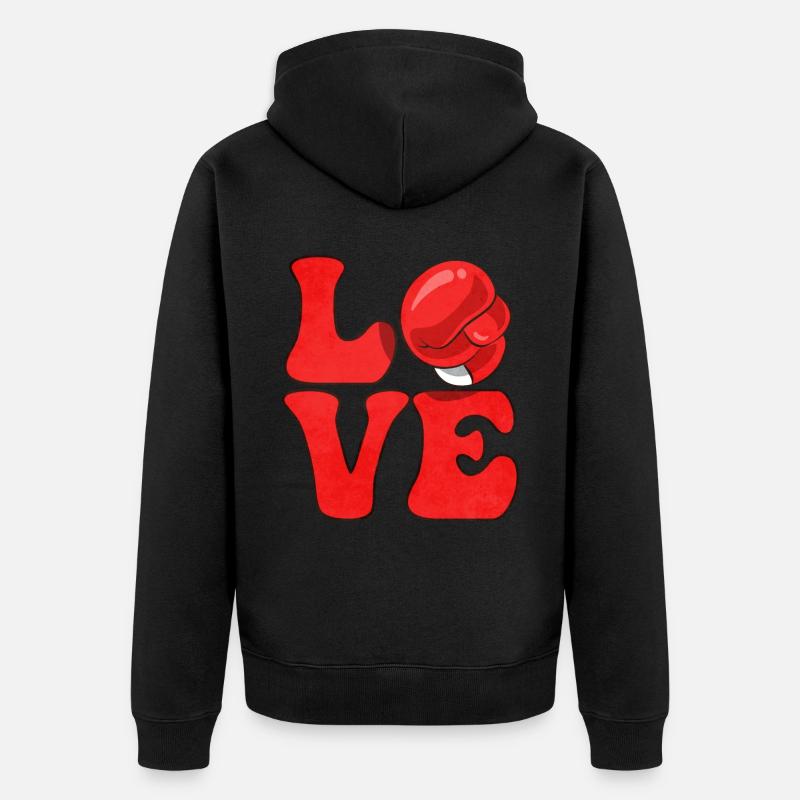 Boxe boxeuse - Veste à capuche bio Premium Unisexe - noir