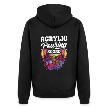 Cool Artist Art Acrylic Painter Casting Color - Unisex Premium Organic Zip Hoodie - black - Back - Nico (187cm)