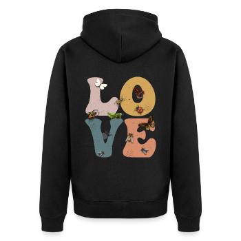 Beetle collecting beetle collectors Entomology - Unisex Premium Organic Zip Hoodie - black - Back - Nico (187cm)