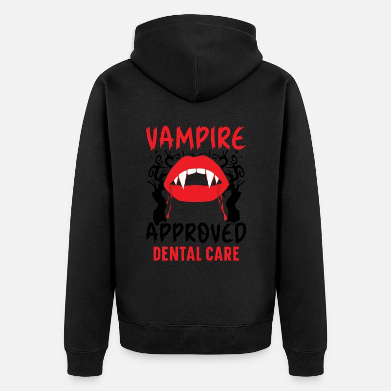 Soins dentaires pour vampires. - Veste à capuche bio Premium Unisexe - noir
