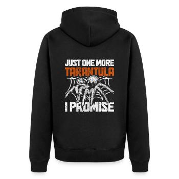 Tarantula tarantula owner - Unisex Premium Organic Zip Hoodie - black - Back - Nico (187cm)