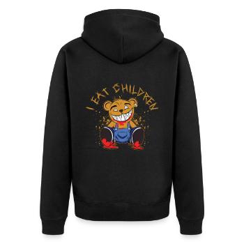 Horror Clown Horrorfilm Filmfestival + Halloween - Unisex Premium Bio Zip Hoodie - Schwarz - Hinten - Nico (187cm)