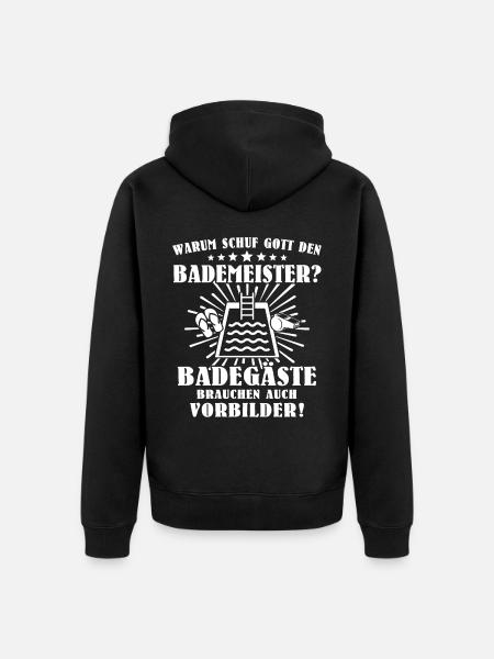 Bademeister - Unisex Premium Bio Zip Hoodie - Schwarz