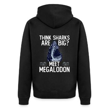 Vous pensez que les requins sont gros? Rencontrez Megalodon - Veste à capuche bio Premium Unisexe - noir - Dos - Nico (187cm)