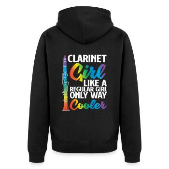 Clarinette Musicienne - Veste à capuche bio Premium Unisexe - noir - Dos - Nico (187cm)