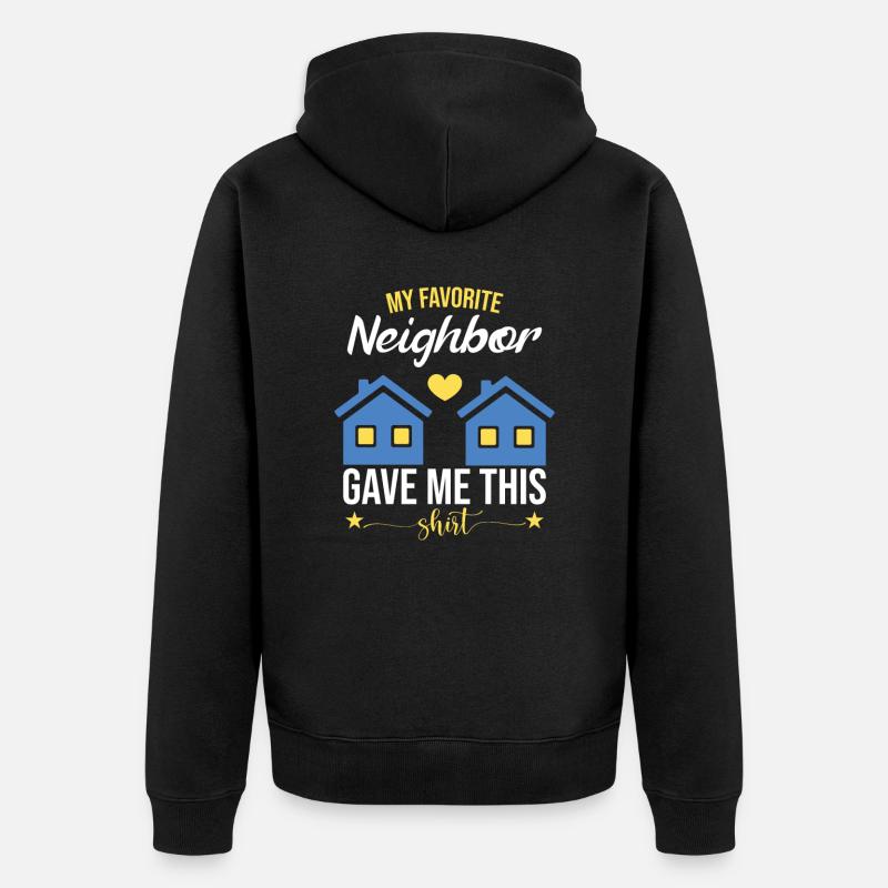 Bevorzugte Nachbarschaftsgemeinde - Unisex Premium Bio Zip Hoodie - Schwarz
