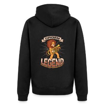 Euphonium Legend - Euphoniste - Veste à capuche bio Premium Unisexe - noir - Dos - Nico (187cm)