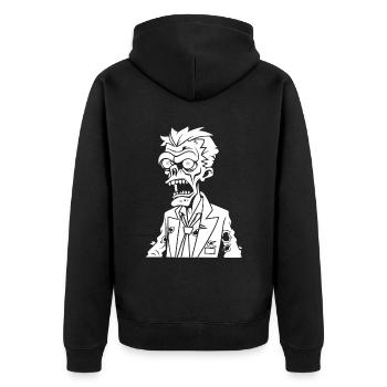 Zombie Halloween - Veste à capuche bio Premium Unisexe - noir - Dos - Nico (187cm)