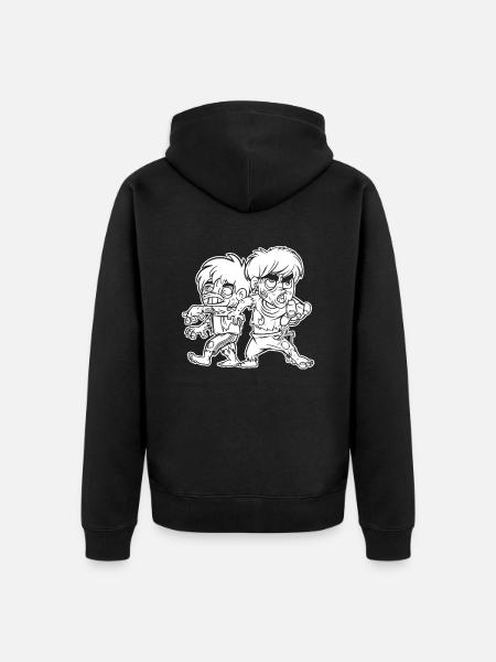 Zombie Halloween Creepy - Unisex Premium Organic Zip Hoodie - black