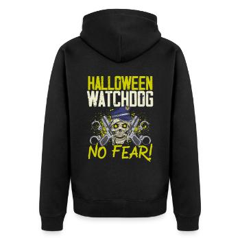 Halloween watchdog, fear not! Policeman Halloween - Unisex Premium Organic Zip Hoodie - black - Back - Nico (187cm)