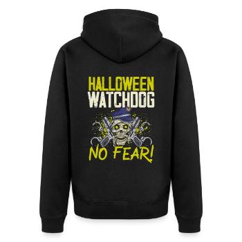 Halloween watchdog, fear not! Policeman Halloween - Unisex Premium Organic Zip Hoodie - black - Back - Nico (187cm)