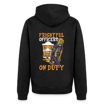 Schreckliche Polizisten im Dienst Polizist Hallowe - Unisex Premium Bio Zip Hoodie - Schwarz - Hinten - Nico (187cm)