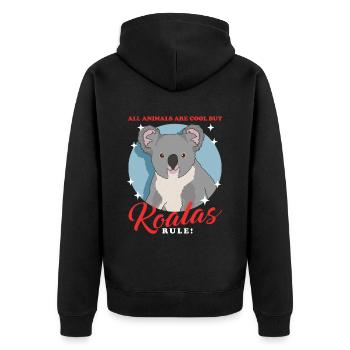 Koala Koalas Koala Ours Koala Cadeau Koala Ours Koala - Veste à capuche bio Premium Unisexe - noir - Dos - Nico (187cm)