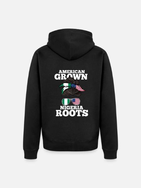 Nigeria - Unisex Premium Bio Zip Hoodie - Schwarz