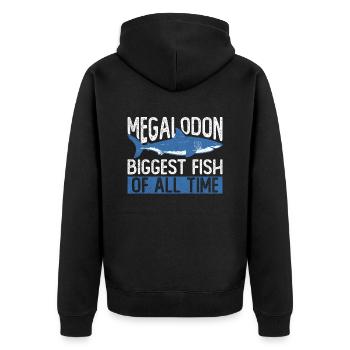 Megalodon - Le plus grand requin de tous les temps - Veste à capuche bio Premium Unisexe - noir - Dos - Nico (187cm)