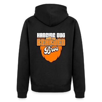 Hanging Out With My Bearded Bros - Unisex Premium Organic Zip Hoodie - black - Back - Nico (187cm)