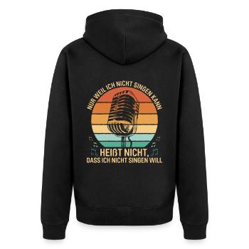Karaoke Singen Für Lustige Karaoke Sängerin Karaok - Unisex Premium Bio Zip Hoodie - Schwarz - Hinten - Nico (187cm)