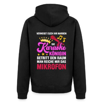 Karaoke Singen Für Lustige Karaoke Sängerin Karaok - Unisex Premium Bio Zip Hoodie - Schwarz - Hinten - Nico (187cm)