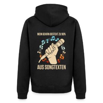 Karaoke Singen Für Lustige Karaoke Sängerin Karaok - Unisex Premium Bio Zip Hoodie - Schwarz - Hinten - Nico (187cm)