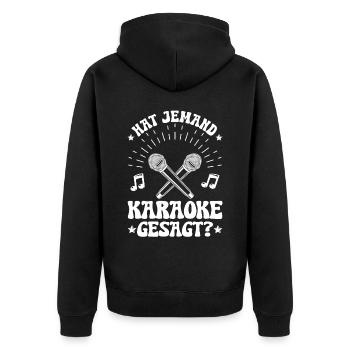 Karaoke Singen Für Lustige Karaoke Sängerin Karaok - Unisex Premium Bio Zip Hoodie - Schwarz - Hinten - Nico (187cm)