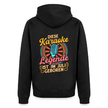 Karaoke Singen Für Lustige Karaoke Sängerin Karaok - Unisex Premium Bio Zip Hoodie - Schwarz - Hinten - Nico (187cm)