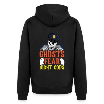 Les fantômes craignent la nuit Policiers Policier - Veste à capuche bio Premium Unisexe - noir - Dos - Nico (187cm)