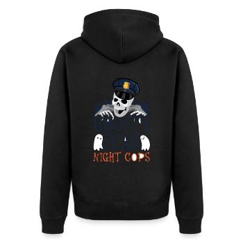 Les fantômes craignent la nuit Policiers Policier - Veste à capuche bio Premium Unisexe - noir - Dos - Nico (187cm)