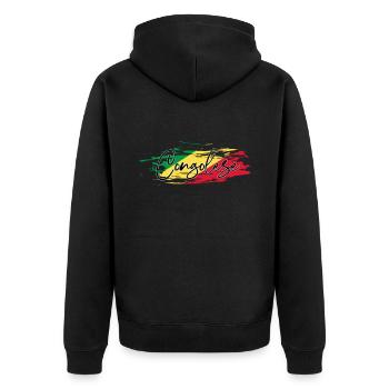 Congo - Unisex Premium Organic Zip Hoodie - black - Back - Nico (187cm)