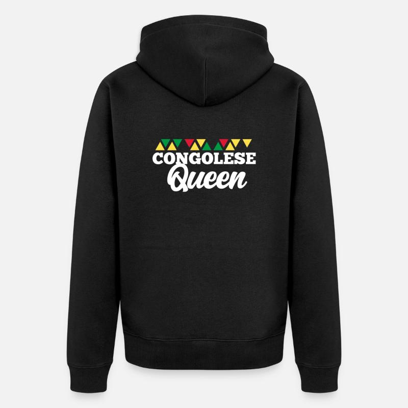 Kongo - Unisex Premium Bio Zip Hoodie - Schwarz