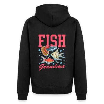 Aquariophile Aquariophile Cadeau Grand-mère - Veste à capuche bio Premium Unisexe - noir - Dos - Nico (187cm)