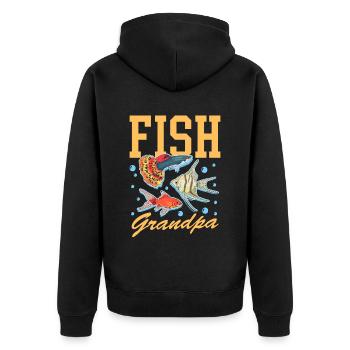 Aquarium Aquariist Aquaristics Grandpa Gift - Veste à capuche bio Premium Unisexe - noir - Dos - Nico (187cm)