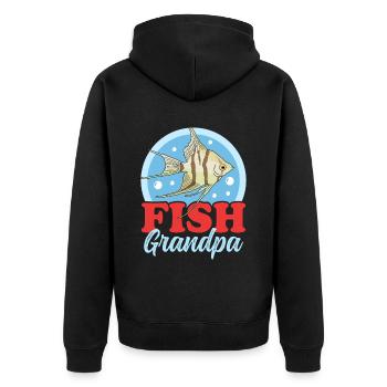 Aquarium Aquaristique Aquariophile Grand-père Cadeau - Veste à capuche bio Premium Unisexe - noir - Dos - Nico (187cm)