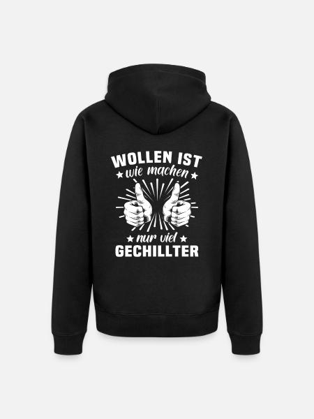 Machen Wollen - Unisex Premium Bio Zip Hoodie - Schwarz