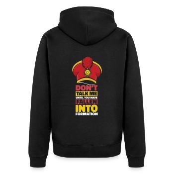 Fanfahrzug Spielmannszug Lustig - Veste à capuche bio Premium Unisexe - noir - Dos - Nico (187cm)