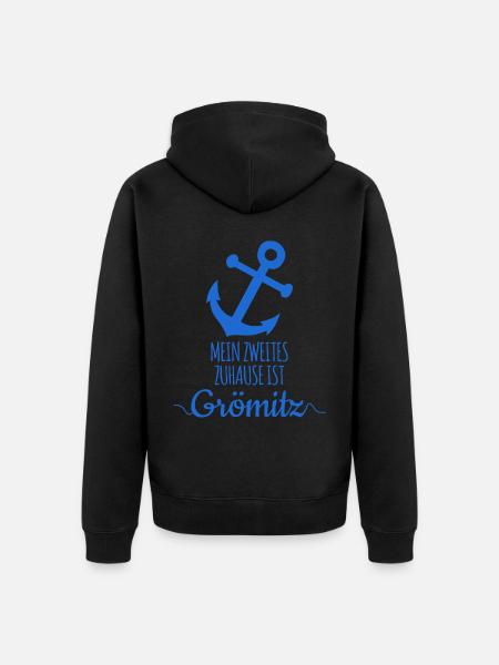 Grömitz Schleswig-Holstein - Unisex Premium Bio Zip Hoodie - Schwarz