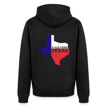 Vous avez tous besoin du Texas - Veste à capuche bio Premium Unisexe - noir - Dos - Nico (187cm)