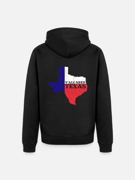 Y'all need Texas - Unisex Premium Organic Zip Hoodie - black