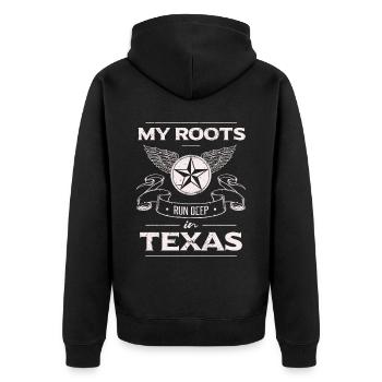 Lone Star State | Fier Texas - Veste à capuche bio Premium Unisexe - noir - Dos - Nico (187cm)