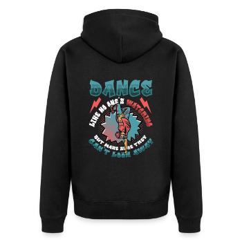 Danser comme si personne ne regardait la danse hip hop - Veste à capuche bio Premium Unisexe - noir - Dos - Nico (187cm)