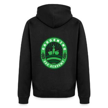 Hobbygärtner Garten Vater Gartenvater - Unisex Premium Bio Zip Hoodie - Schwarz - Hinten - Nico (187cm)