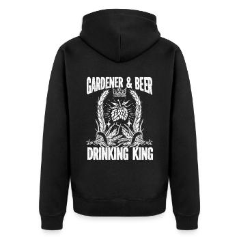 Hobby Gardener Garden King Garden Bière - Veste à capuche bio Premium Unisexe - noir - Dos - Nico (187cm)