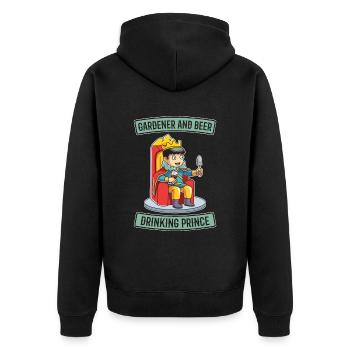 Hobby Gardener Garden Prinz Garden Bière - Veste à capuche bio Premium Unisexe - noir - Dos - Nico (187cm)