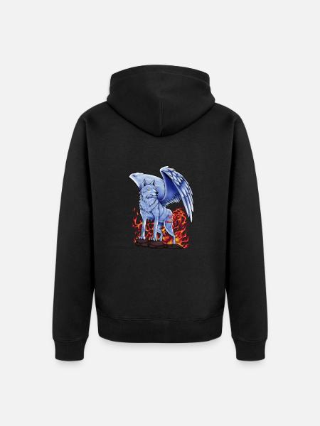 Slavic god Simargl - Unisex Premium Organic Zip Hoodie - black
