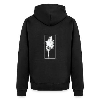 Arbre Portait Nature Forêts Feuilles - Veste à capuche bio Premium Unisexe - noir - Dos - Nico (187cm)