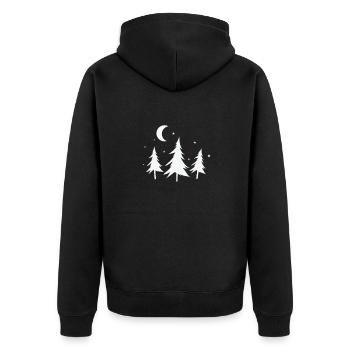 Forêt la nuit Nature Environnement forestier - Veste à capuche bio Premium Unisexe - noir - Dos - Nico (187cm)
