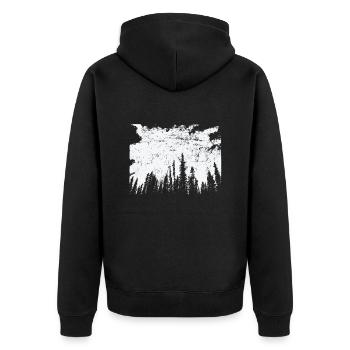 Forêt la nuit la nature quitte l’environnement - Veste à capuche bio Premium Unisexe - noir - Dos - Nico (187cm)